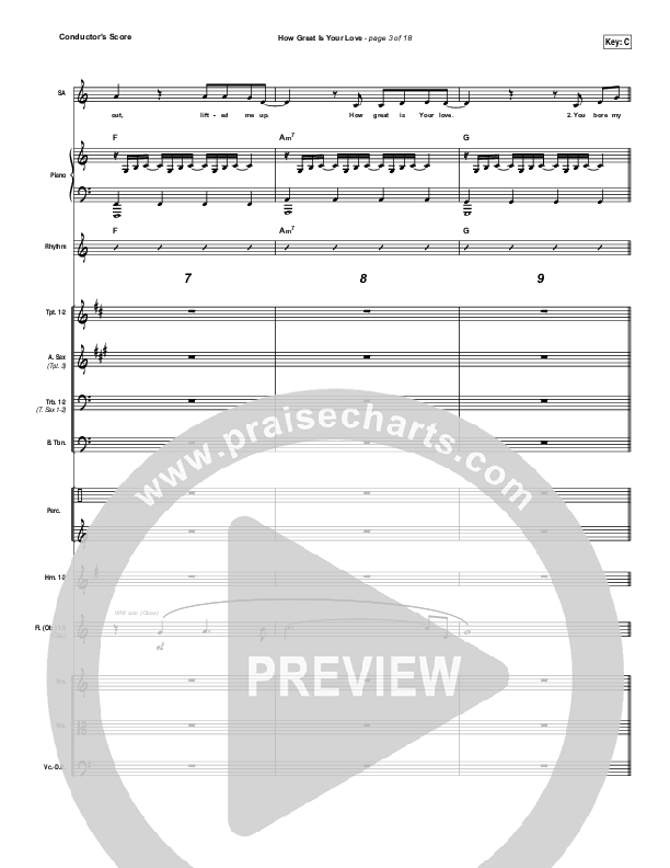 How Great Is Your Love Conductor's Score (Passion / Kristian Stanfill)