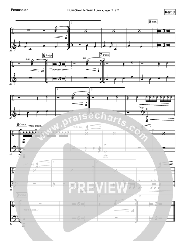 How Great Is Your Love Percussion (Passion / Kristian Stanfill)