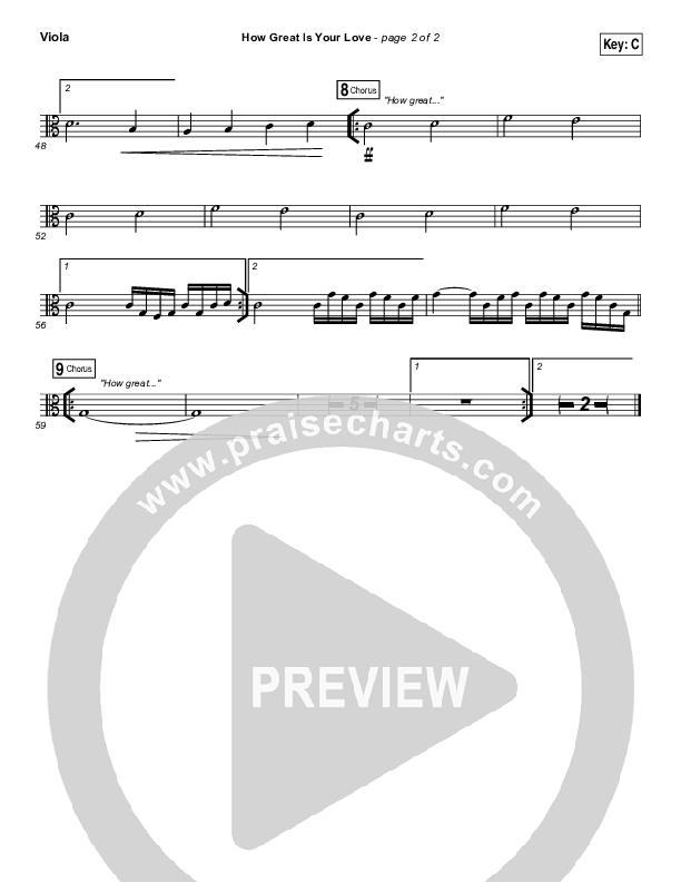 How Great Is Your Love Viola (Passion / Kristian Stanfill)