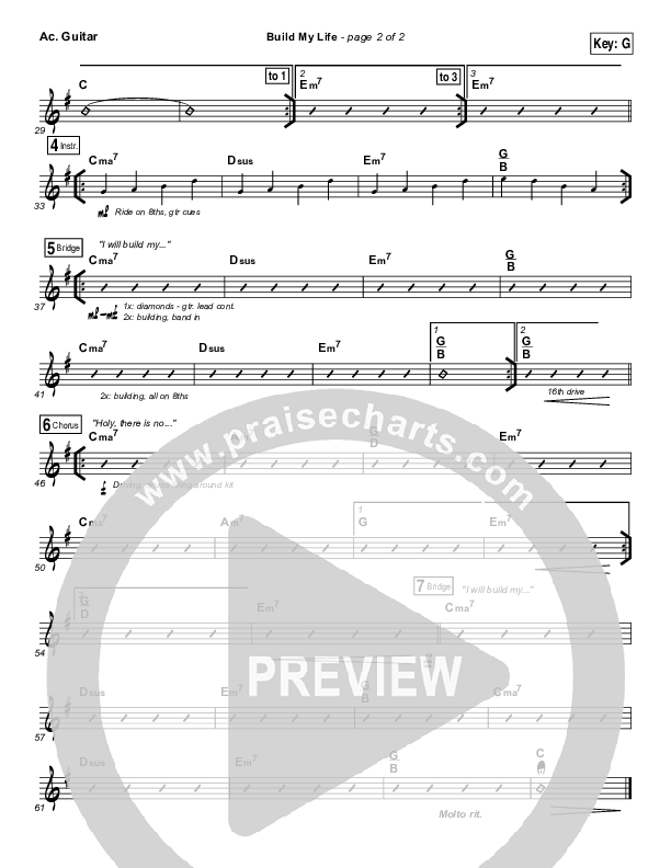 Build My Life Acoustic Guitar (Passion / Brett Younker)