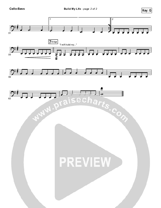 Build My Life Cello/Bass (Passion / Brett Younker)