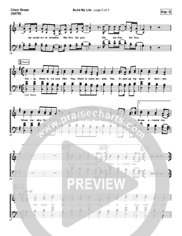 Build My Life Choir Vocals (SATB) (Passion / Brett Younker)