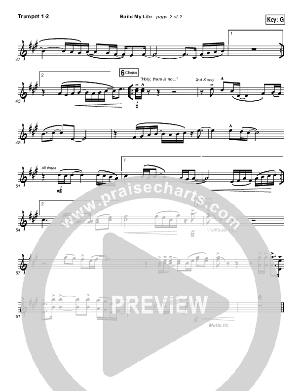 Build My Life Trumpet 1,2 (Passion / Brett Younker)
