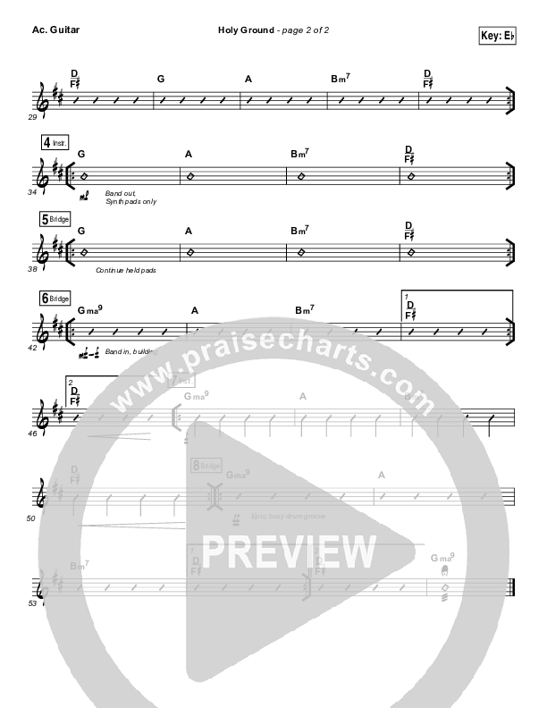 Holy Ground Acoustic Guitar (Passion / Melodie Malone)