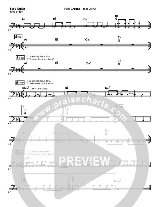 Holy Ground Bass Guitar (Passion / Melodie Malone)