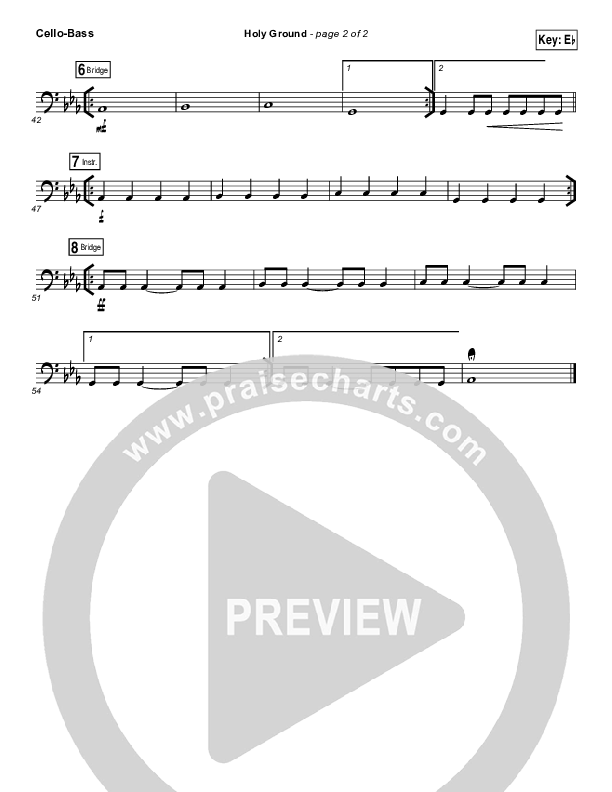 Holy Ground Cello/Bass (Passion / Melodie Malone)