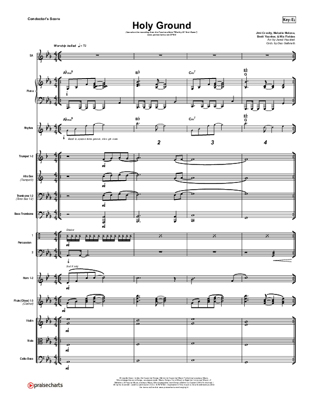 Holy Ground Conductor's Score (Passion / Melodie Malone)