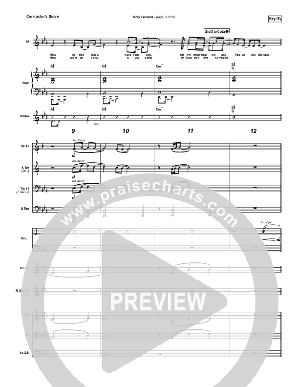 Holy Ground Conductor's Score (Passion / Melodie Malone)