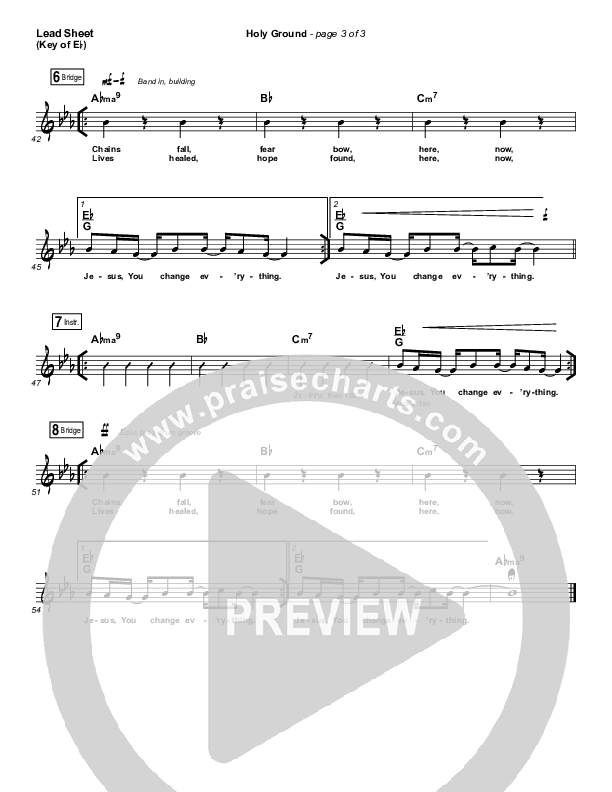 Holy Ground Lead Sheet (Melody) (Passion / Melodie Malone)