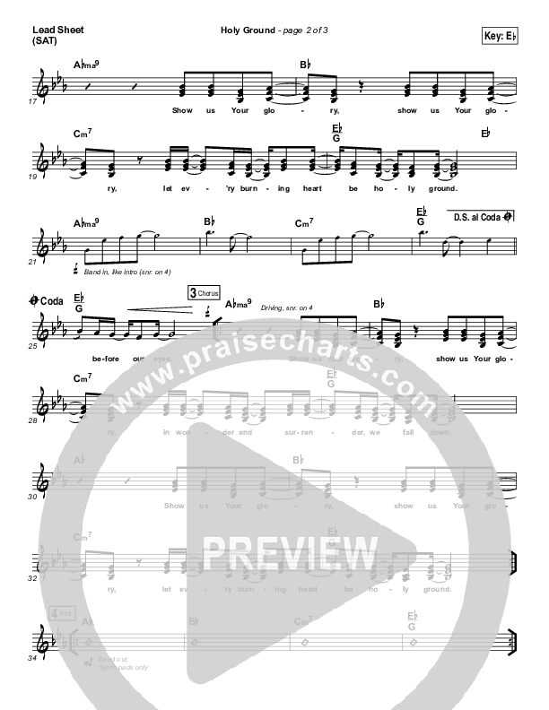 Holy Ground Lead Sheet (SAT) (Passion / Melodie Malone)