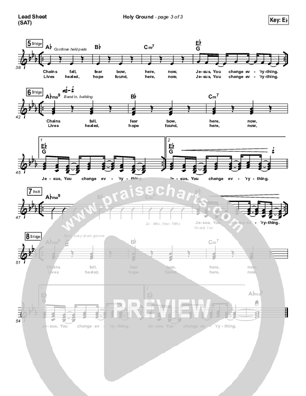 Holy Ground Lead Sheet (SAT) (Passion / Melodie Malone)