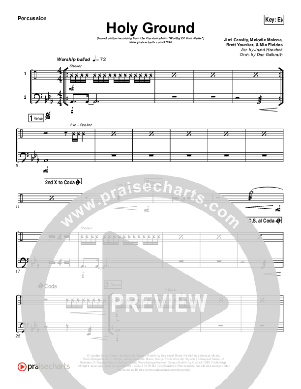 Holy Ground Percussion (Passion / Melodie Malone)