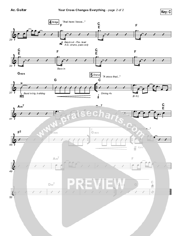 Your Cross Changes Everything Acoustic Guitar (Passion / Matt Redman)