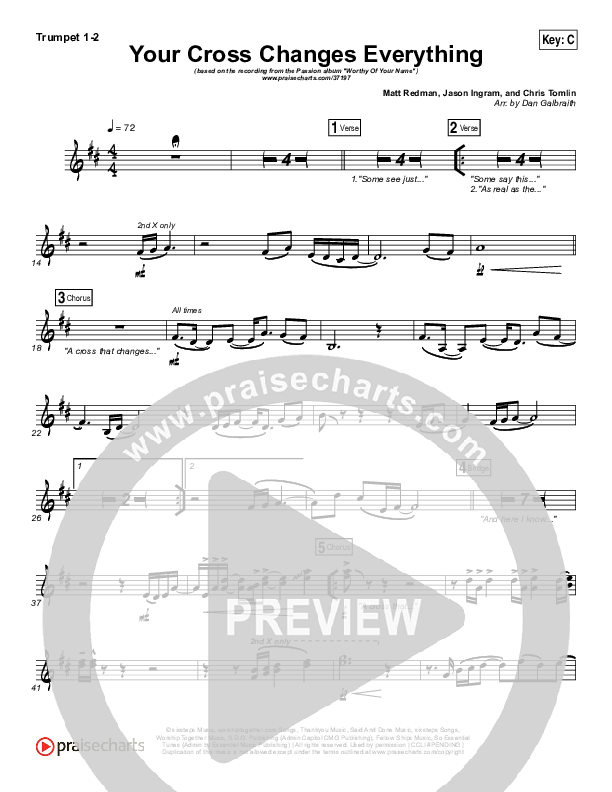 Your Cross Changes Everything Brass Pack (Passion / Matt Redman)