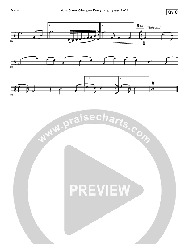 Your Cross Changes Everything Viola (Passion / Matt Redman)