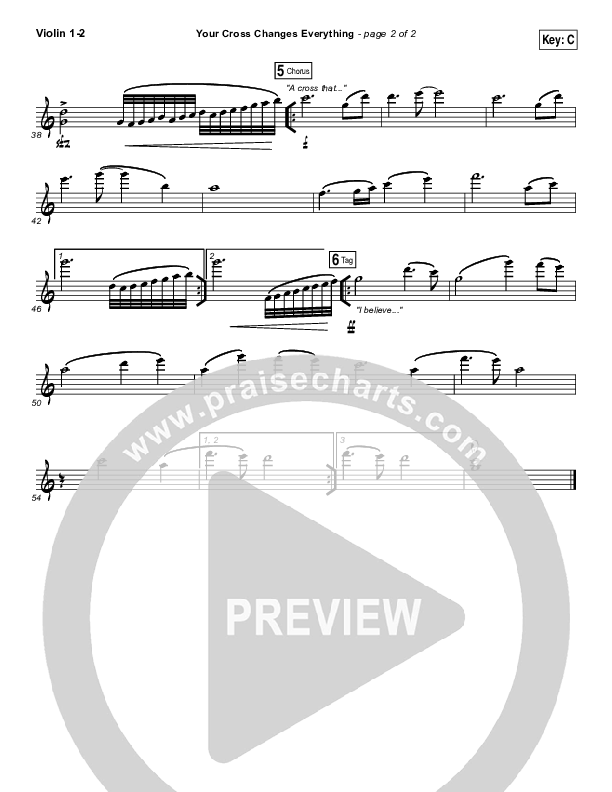 Your Cross Changes Everything Violin 1/2 (Passion / Matt Redman)