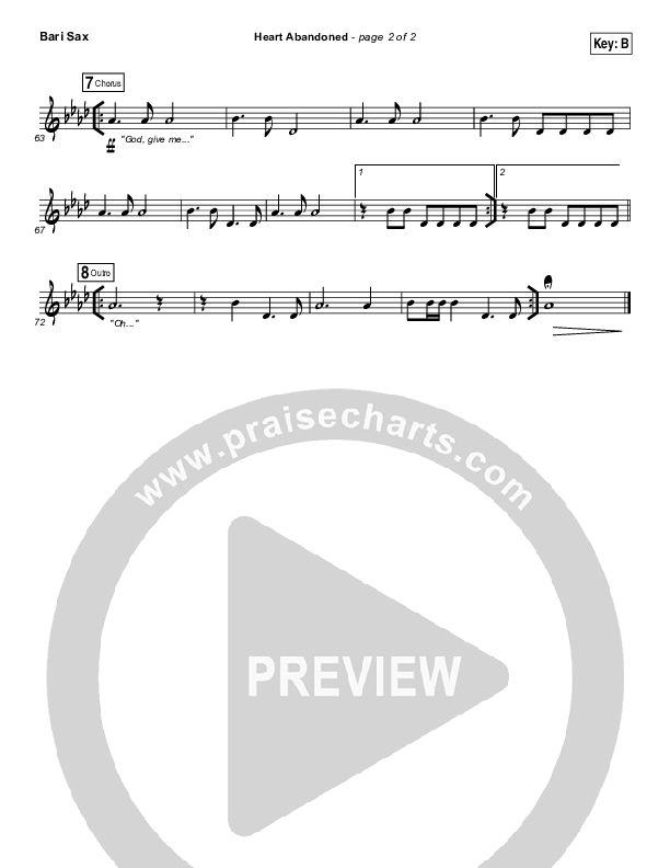 Heart Abandoned Bari Sax (Passion / Kristian Stanfill)