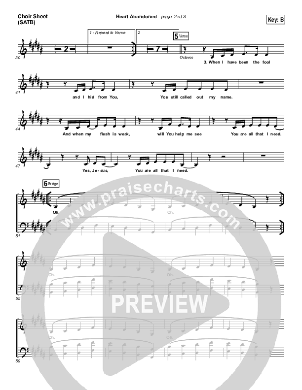 Heart Abandoned Choir Sheet (SATB) (Passion / Kristian Stanfill)