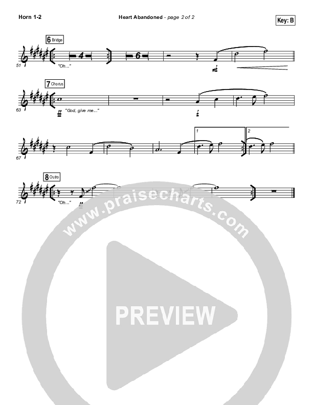 Heart Abandoned French Horn 1/2 (Passion / Kristian Stanfill)