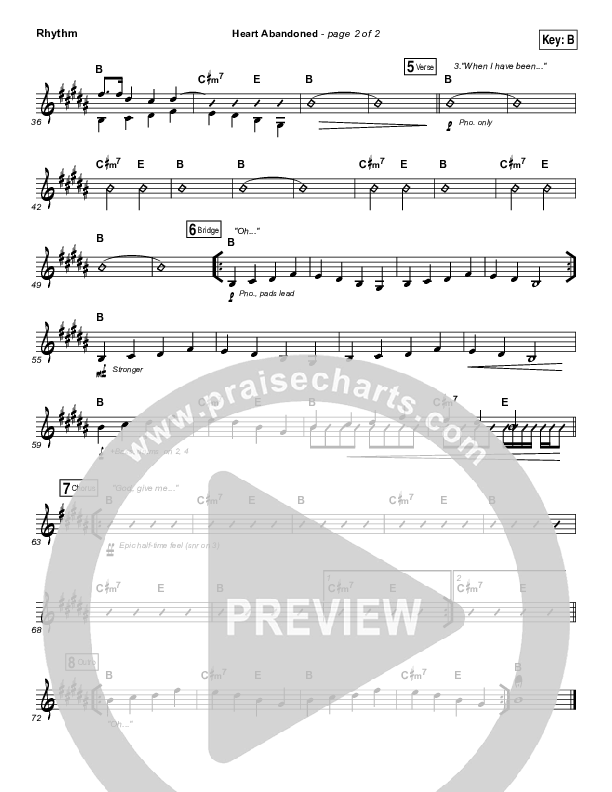 Heart Abandoned Rhythm Chart (Passion / Kristian Stanfill)