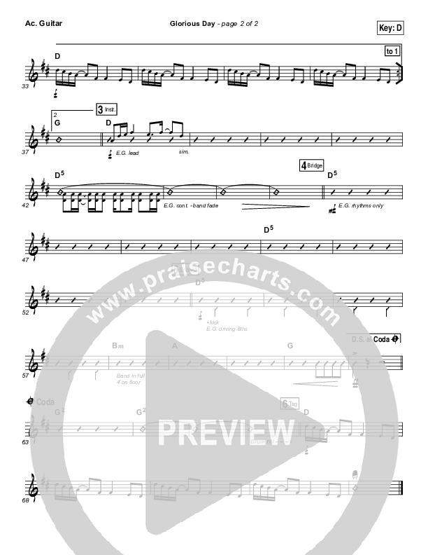 Glorious Day Acoustic Guitar (Passion / Kristian Stanfill)