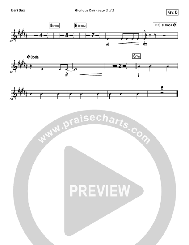 Glorious Day Bari Sax (Passion / Kristian Stanfill)