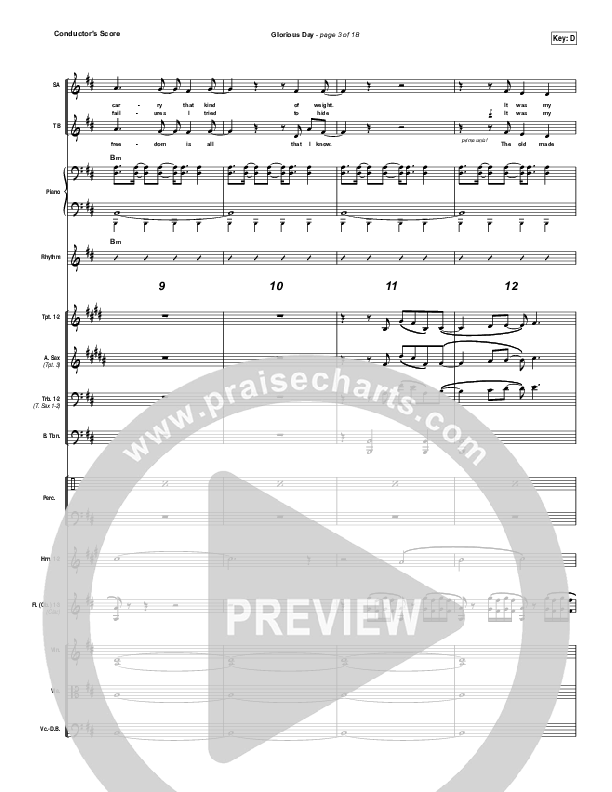 Glorious Day Conductor's Score (Passion / Kristian Stanfill)