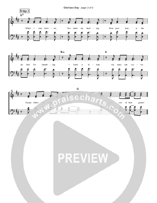 Glorious Day Hymn Sheet (SATB) (Passion / Kristian Stanfill)