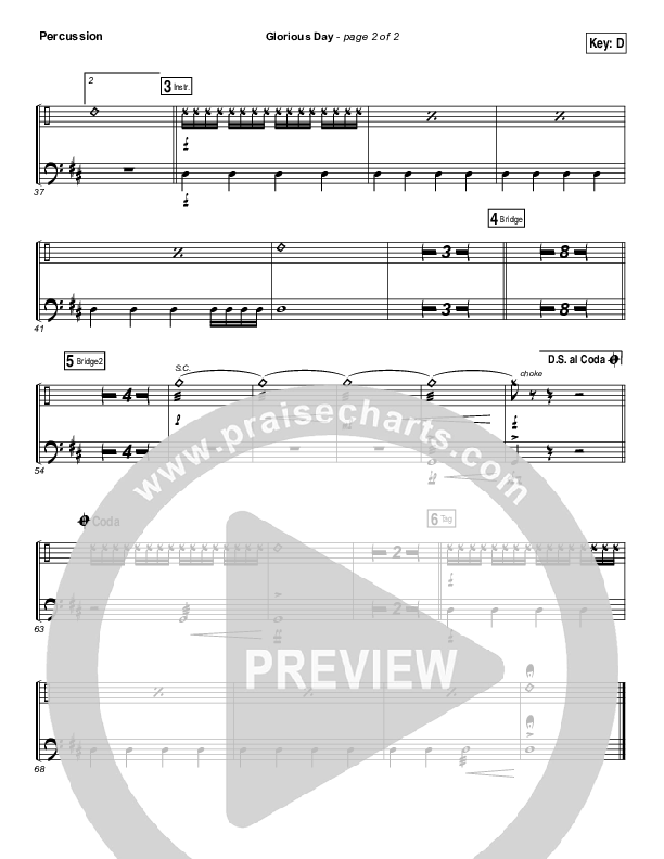 Glorious Day Percussion (Passion / Kristian Stanfill)