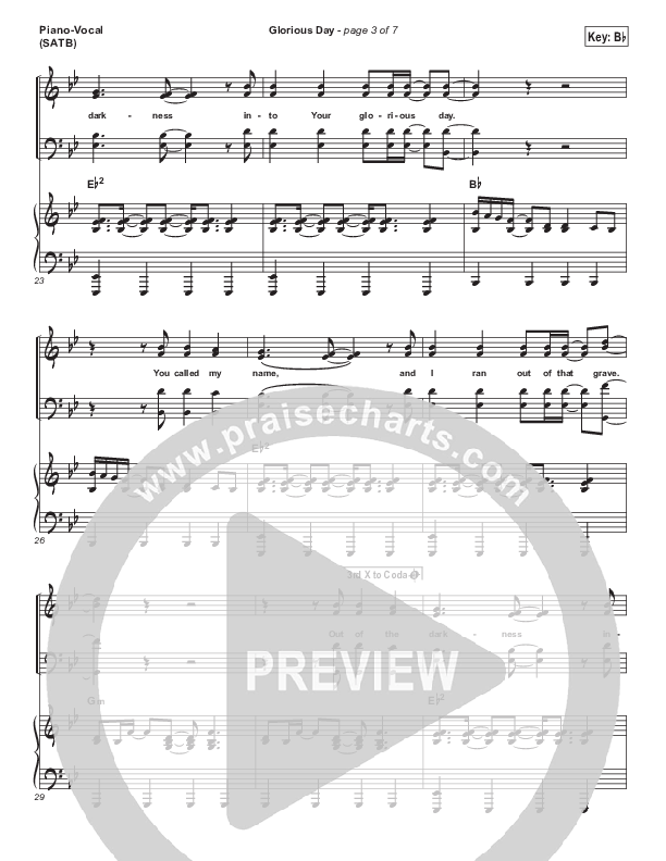 Glorious Day Sheet Music PDF (Passion / Kristian Stanfill) - PraiseCharts