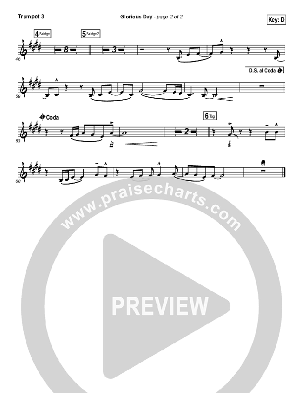 Glorious Day Trumpet 3 (Passion / Kristian Stanfill)