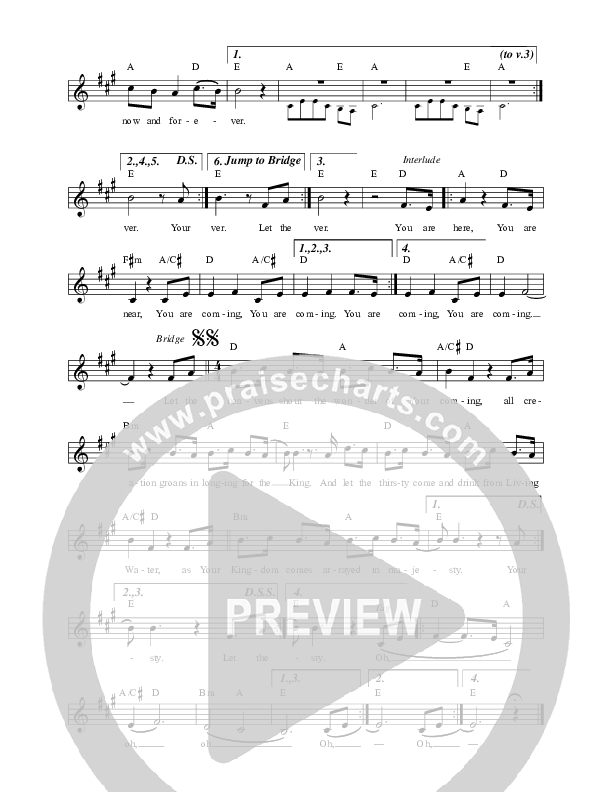 Kingdom Come Lead Sheet (Darlene Zschech / Thomas Mak)