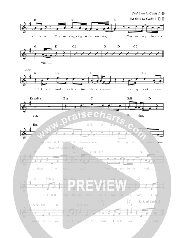 Beloved (When I Survey) Lead Sheet (Darlene Zschech / Pati Telea)