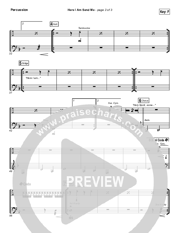 Here I Am Send Me Percussion (Darlene Zschech)