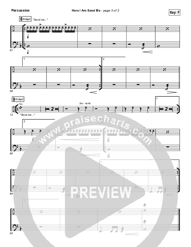 Here I Am Send Me Percussion (Darlene Zschech)