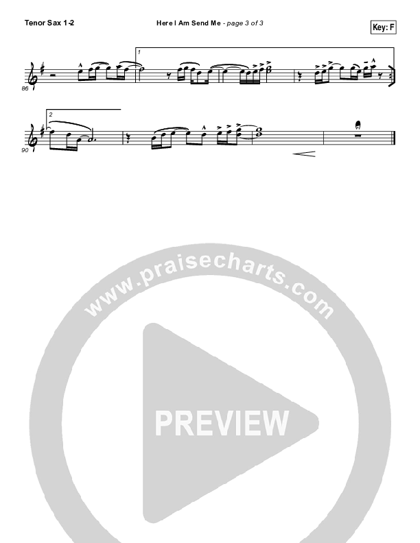 Here I Am Send Me Tenor Sax 1/2 (Darlene Zschech)