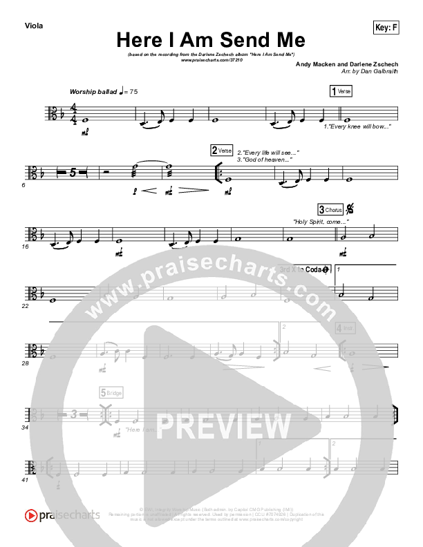 Here I Am Send Me Viola (Darlene Zschech)