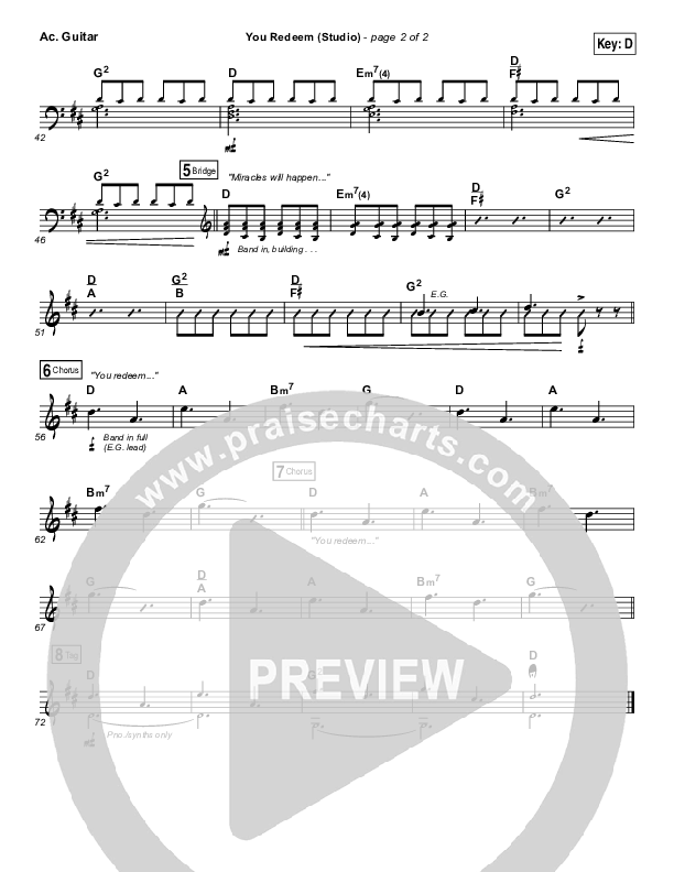 You Redeem (Studio) Acoustic Guitar (Aaron Shust)