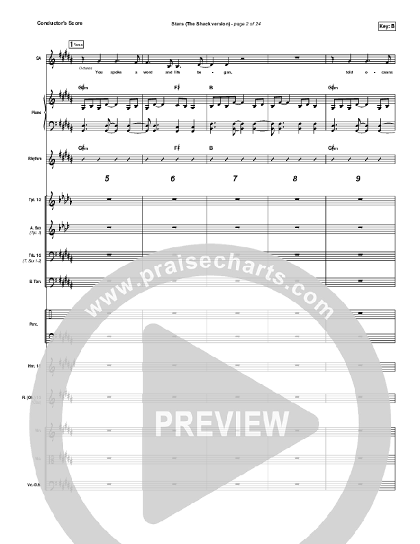 Stars Conductor's Score (Skillet)