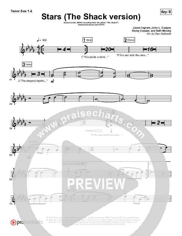Stars Tenor Sax 1/2 (Skillet)