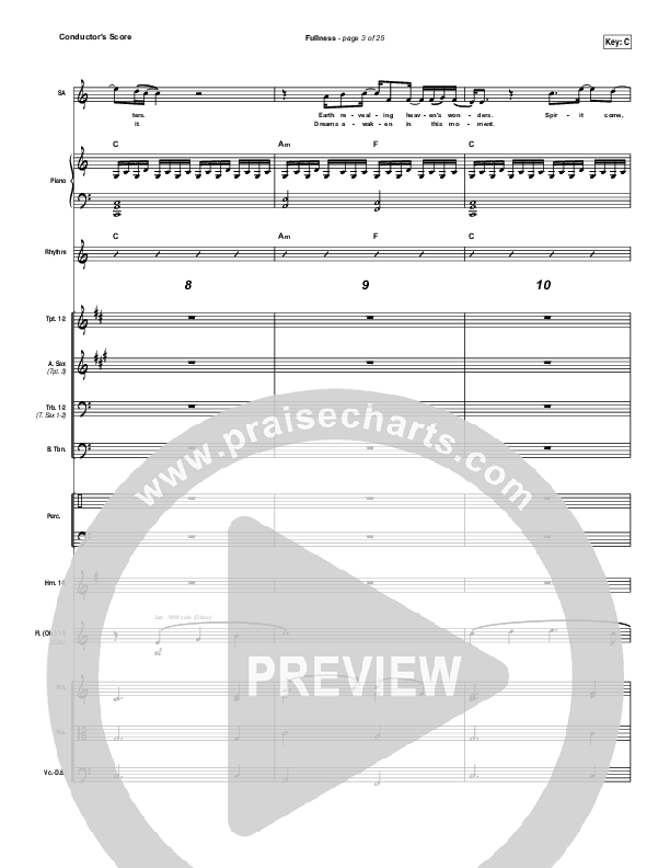 Fullness Conductor's Score (Elevation Worship)