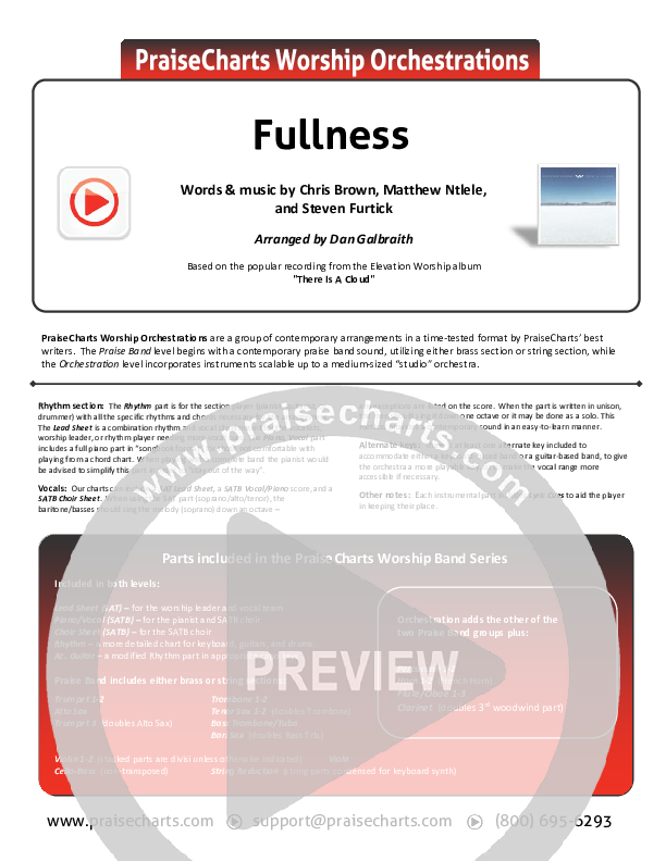 Fullness Cover Sheet (Elevation Worship)