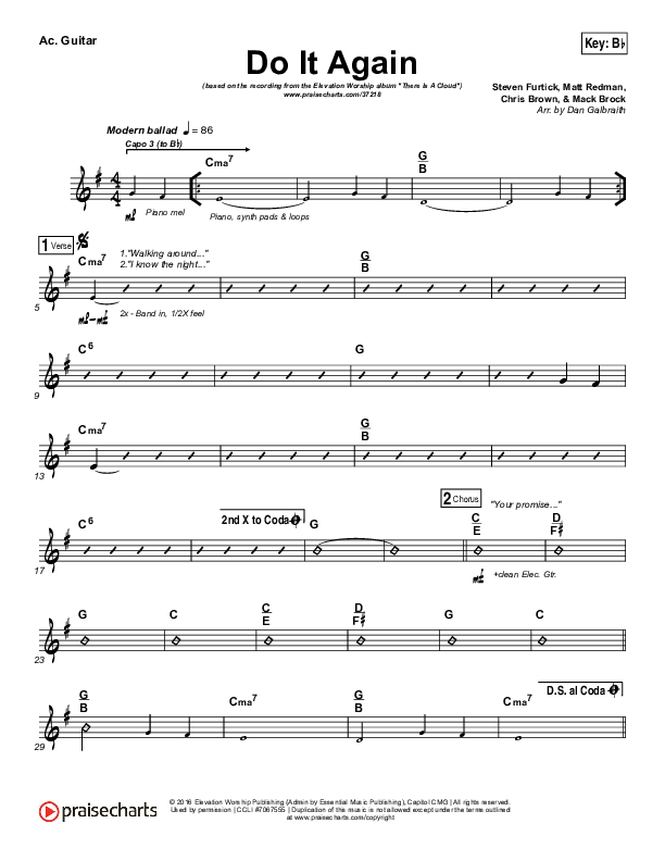 Do It Again Acoustic Guitar (Elevation Worship)