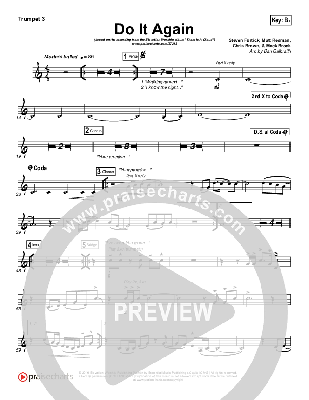 Do It Again Trumpet 3 (Elevation Worship)