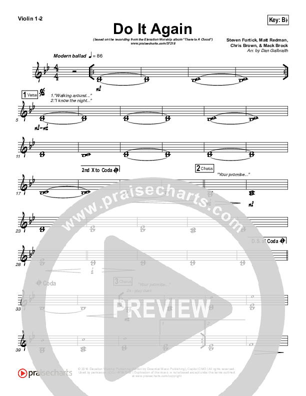 Do It Again Violin 1/2 (Elevation Worship)