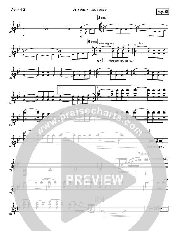 Do It Again Violin 1/2 (Elevation Worship)