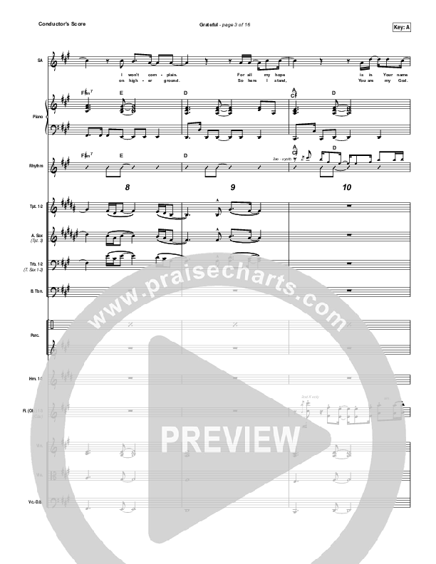 Grateful Conductor's Score (Elevation Worship)