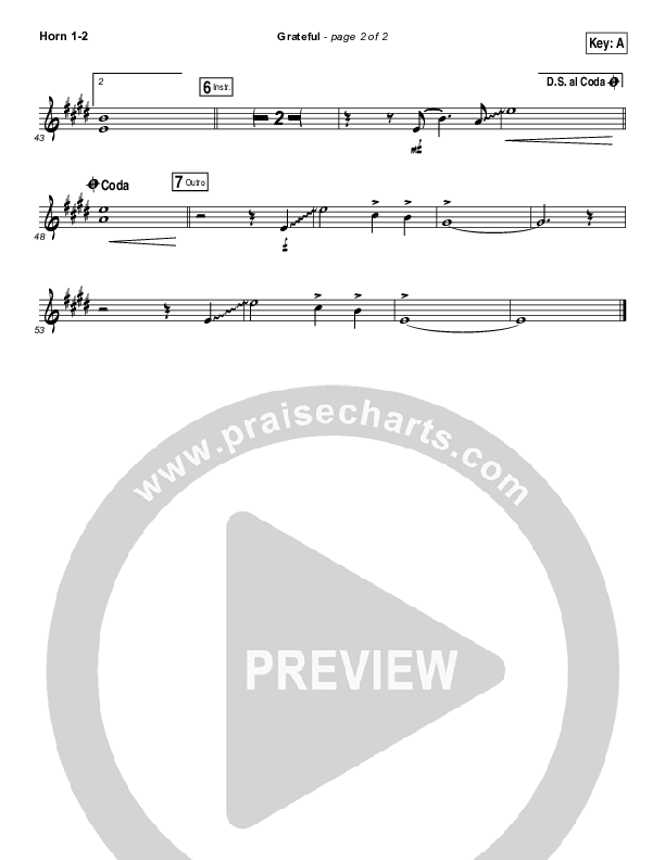 Grateful French Horn 1/2 (Elevation Worship)