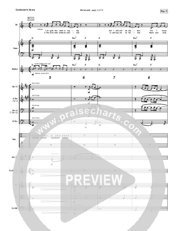 He Is Lord Conductor's Score (Elevation Worship)