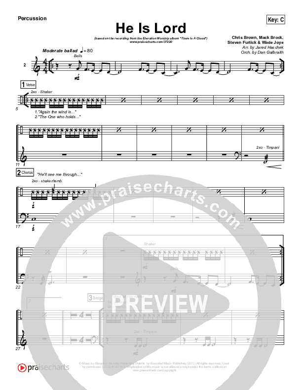 He Is Lord Percussion (Elevation Worship)